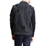 Spring Summmer New Mens Denim Vest Ripped Jean Jacket Coats Waistcoat Men Sleeveless Jacket Male Tank S-Xxl