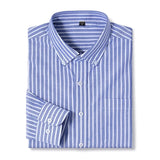 Brand Spring Long Sleeves Shirts Mens 100% Cotton Striped Business Shirts for Men Daily Formal Work Tops Man