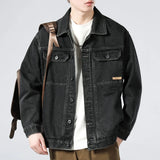 Men's Workwear Handsome Jacket Coat American Fashion Brand Jacket Denim Jacket New Simple Style Loose Versatile Men's Jacket