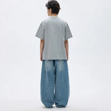 Summer Short Sleeved T-shirt Men Fashion Gray Black Casual T Shirt Men Streetwear Korean Loose Round Neck T Shirt Mens Top