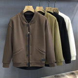 Korean Heavy Baseball Uniform Jacket Men's Preppy Button Cardigan Jacket Spring Autumn Large Size American Retro Trendy Jacket