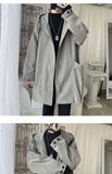 Hooded Trench Men Baggy Zip-up Overcoat Fashion Ulzzang Handsome Daily Pockets Mature Streetwear Personality Spring Autumn Soft