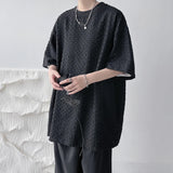 New Summer Men's Ripped Hole T Shirt Fashion T Shirt Mens Oversized Hip Hop Short Sleeve Mens Streetwear Casual Top Tees