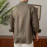 All Season Mens Casual Wear Versatile Clothing Versatile Commuting Shirt Brown Mens Casual Shirt Slight Stretch