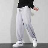 Elegant Fashion Harajuku Slim Fit Ropa Hombre Loose All Match Sport Casual Pants Solid Pockets Straight Cylinder Leggings