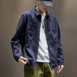 Washed Denim Shirt Men's Casual Work Clothes Loose Versatile Shirt
