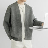 American Retro Cardigan Coats Light Luxury Knitted Long Sleeve Men Sweater Jackets Winter Leisure Premium Quality Knitwear M-3XL