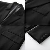 Handsome Casual Blazers Men Leisure Loose Suit Jackets Trendy Male Daily Streetwear All-match Simple Korean Suit-tops Gray/Black