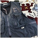 American Outdoor Multi-function Short Vest Jacket Basic Commuting Versatile Vest Cityboy Workwear Waistcoat Aesthetic Urban Chic