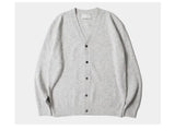 Fashionable V-Neck Knitwear Men's Loose Fit Solid Color Autumn New Style Casual Versatile Open Cardigan Sweater Jacket