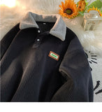 Korean Fashion Men's Kintted Sweater Chic Pullover Tops Men Autumn Winter Vintage Long Sleeve Sweaters Streetwear Sweatshirts