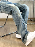 Trousers Light Blue Flared Male Cowboy Pants Straight Jeans for Men Bootcut Harajuku New in High Quality Designer Fashion