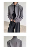 Black Short Autumn Suit Jacket Male College Preppy Wearing American Baseball Uniforms with High-end Shoulder Pad Jacket Chic