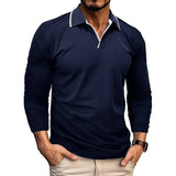 Spring Autumn New Fashion Turn-down Colla Long Sleeve Solid Polo Shirts Men's Clothing Casual Loose Button Korean Simplicity Top