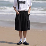 Shorts Men Summer Pockets Breathable Vintage Japanese Style Fashion All-match Handsome Youthful Classic Chic Streetwear Students