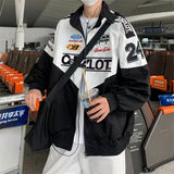 Retro Racing Jacket Men's High-end Motorcycle Jacket Spring Autumn Ins Fashion Brand Fashion Trend Embroidered Baseball Uniform