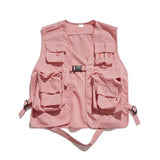Summer Multi-pockets Cargo Vests for Men Personality Loose Fashion Sleeveless Coat Streetwear Ulzzang Fashion New Chaleco Hombre
