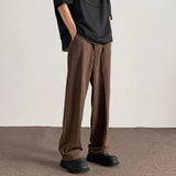 Brown Suit Pants Men Fashion Society Mens Black Dress Pants Korean Casual Straight Pants Mens Office Formal Trousers Plus Size