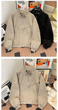 American Cityboy Jacket Wash Canvas Deconstructed Stand Collar Coat Design Sense Top Spring Autumn Korean Trend Bomber Jacket