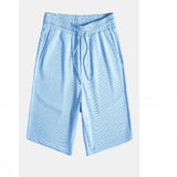 Men's Shorts Sets Fashion Solid Vacation Beach Outfit Summer Tracksuits Lapel Button Shirt and Shorts Casual Two Piece Sets