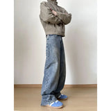Streetwear Loose Jeans Men New Korean Style Fashion Loose Straight Wide Leg Pants  Men's Brand Clothing baggy jeans hot