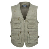 8XL 9XL 10XL New Male Casual Summer Big Size Cotton Sleeveless Vest With Many 16 Pockets Men Multi Pocket Photograph Waistcoat