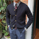 Knitted Sweaters for Men Plain Coat Cardigan Jacket Business Man Clothes Solid Color Winter New in Elegant Tops Sweat-shirt