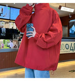 New jacket man Spring Windbreaker Men's Casual Climbing Waterproof Jacket Solid Lapel coat Unisex Fashion Gorpcore Youth