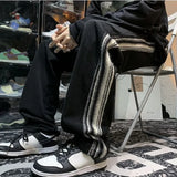 Autumn and Winter Corduroy Straight Trousers Striped Wide Leg Sweatpants for Men Goth Big Size Essential Casual Man Sports Pants