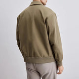 Autumn New Short Men Jacket Korean Fashion Lapel High-end Solid Color Casual Bomber Jacket Coats Men