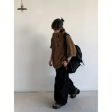 New Summer Japanese Mens Set Harajuku Mid Sleeved Trendy Shirt+ Wide-leg Cargo Pants 2-pcs Thin Casual College Male Suit