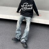 Jeans Men Y2k Streetwear Casual Fashion Straight-leg Baggy Stacked Trousers Autumn Winter Designer Vintage Street Denim Pants