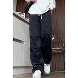 Unisex Straight Leg Loose Fit Casual Trousers Men Women Athleisure Pants Oversized Breathable Outdoor Daily Wear Elastic Waist