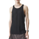 Summer Men's Solid Color Sleeveless Vest Y2k Korean Version Loose Casual Fashion Street Trend Simple Men's New Round Neck Top