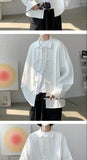New Classic Shirt Men Clothing Chinese Style Long-sleeved Buttoned Scholar White Shirt Ancient Style Fashionable Casual Blouse