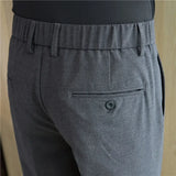 Men Suit Pants Trousers Spring Elastic Waist Solid Slim Fit Dress Pants Office Business Casual High Quality Men's Clothing