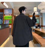 2025 Autumn Winter New Mens Long Sleeve Casual Corduroy Shirt Square Collar Loose Fit Classic Fashion Trendy Outdoor Comfort