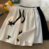 Hip Hop Shorts Summer Loose Shorts Men Five-pointed Star Print Harajuku Sweatshorts Streetwear Man Fashion Short Pants