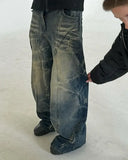 Streetwear Jeans Y2K Hip Hop Distressed Ripped Retro Baggy Jeans Pants Mens Womens New Punk Rock High Waist Wide Leg Trousers