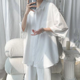 Summer Short Sleeved Shirt Men Society Mens Black Dress Shirt Loose Casual White Shirt Mens Office Formal Shirts Large Size 5XL