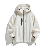 Casual Solid Color Men's Jacket Hooded Couple Outfit Unisex Outdoor Sports Hiking Jacket High Quality Men's Hiking Casual Top