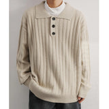Pullovers Men Ulzzang Minimalist Cozy Warm Vintage Sweaters Lazy Style Handsome Autumn Winter Fashion High Street