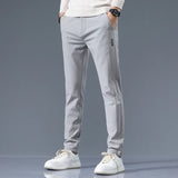 Casual Pants Men Spring Autumn 2025 New Straight Slim Fit Sweatpants Solid Color Business Elastic waist Male Trousers