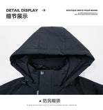 Winter Thick Windproof Big Hood Collar Warm Parka Business Men Waterproof New -40 Degrees Top Men Quality White Duck Down Jacket