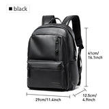 Travel Backpack Men High Quality Casual PVC Leather Waterproof Backpack Multifunction Large Capacity Bag Business School Fashion