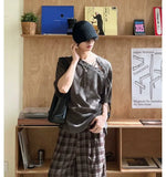 Street Punk Shirt Off-shoulder Hollow T-shirt American 2025 New High-end Style Fashionable Casual Loose Short Sleeves