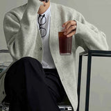 Autumn Fashion Men Luxury Knitted Sweater Coats Trendy Korean Popular V Neck Long Sleeve Cardigan Jacket Casual Stylish Knitwear
