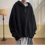 American style trend personalized trend lazy style for men and women hooded sweater loose and casual knit top for couples y2k