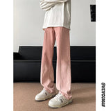 Pink Baggy Jeans Men Fashion Retro Gradient Black Jeans Men Streetwear Hip-hop Loose Straight Jeans Mens Vintage Denim Trousers