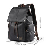 Leather Men’s Backpack For College School Style Backpack Waterproof With USB 15.6inch Large Capacity Casual Daypacks Mochila 